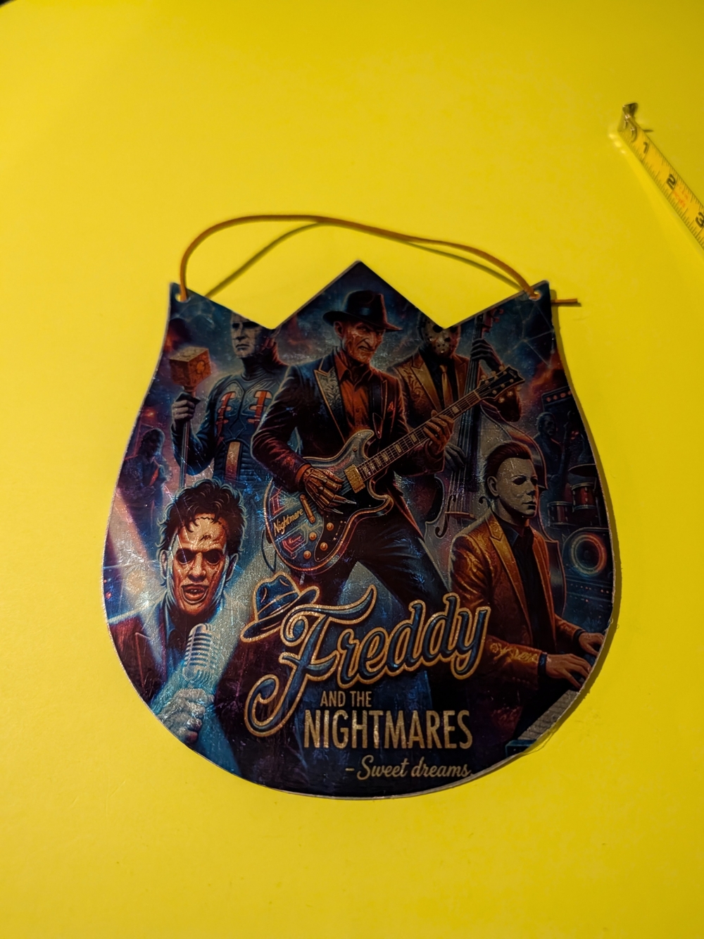 Freddy and the Nightmares Decorative METAL Party Sign - Navy Blue